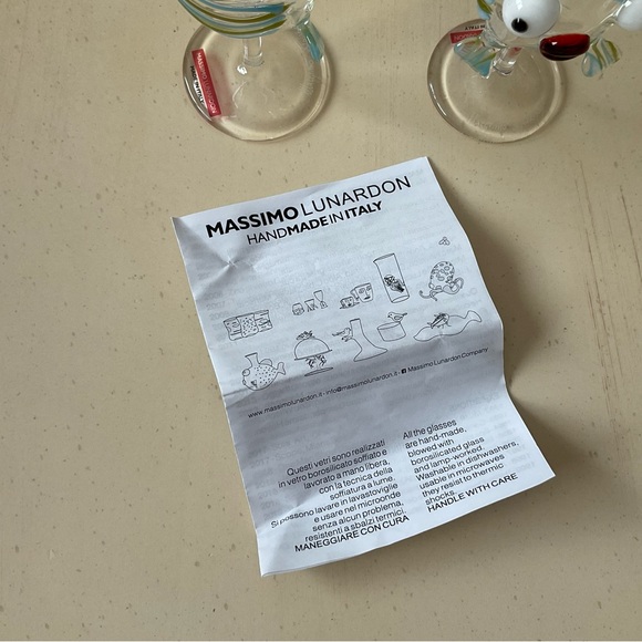 NWT Massimo Lunardon Tropical Fish Wine Glasses 🐟 - Picture 7 of 7